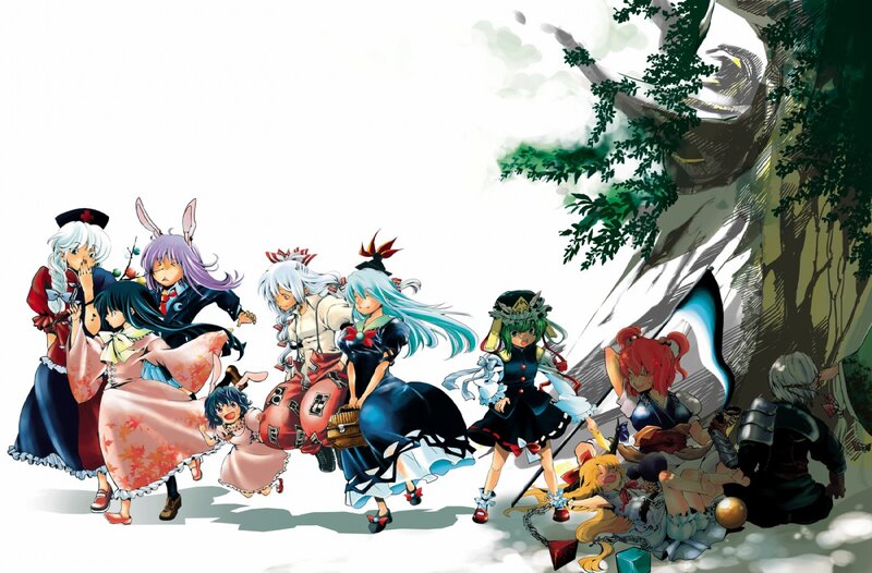 Group of Anime Characters — White, Dynamic, Afternoon