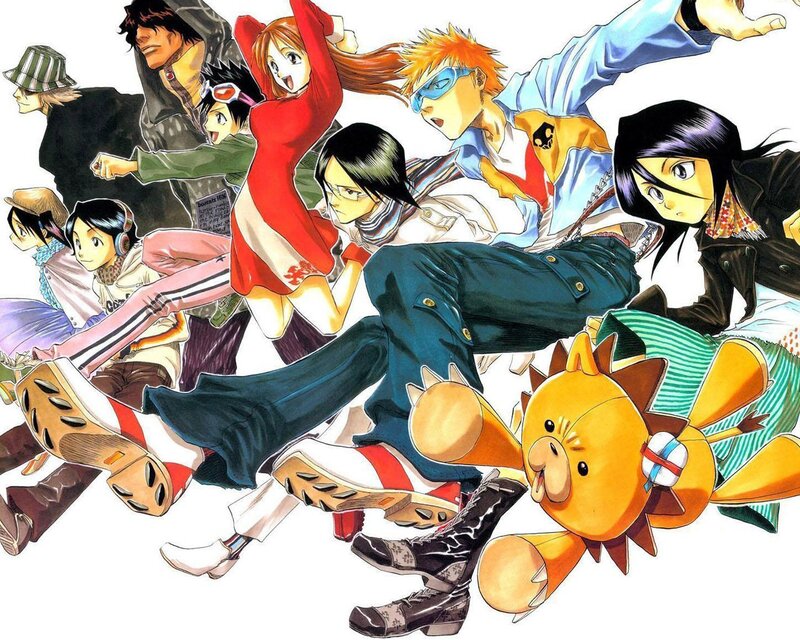Group of Anime Characters — White, Dynamic, Manga