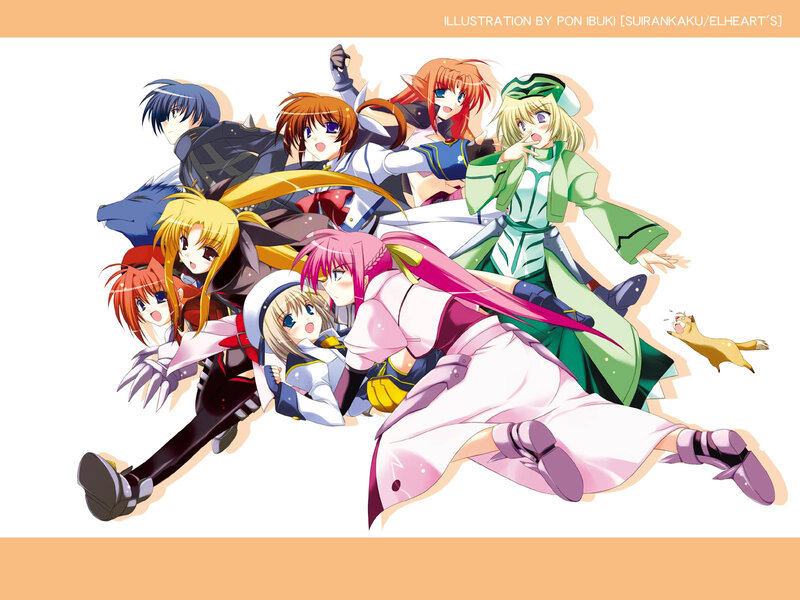 Group of Anime Characters — White, Dynamic