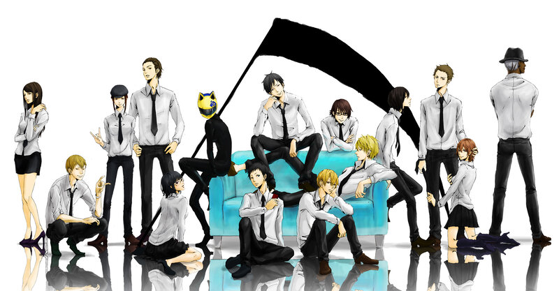 Group of Anime Characters — White, Neutral, Manga