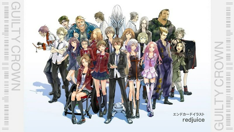 Group of Anime Characters — White, Neutral, School Uniforms, Wheelchair
