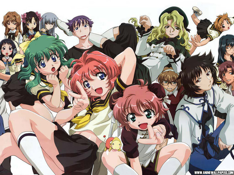 Group of Anime Characters — White, Playful, School Uniforms, Anime Art Style
