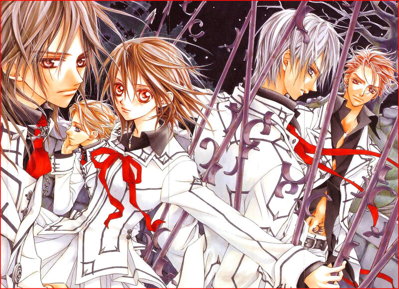 Group of Anime Characters — White