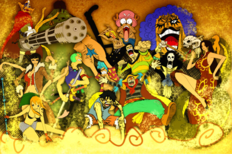 Group of Anime Characters — Yellow, Chaotic