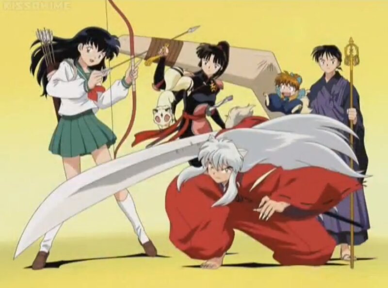 Group of Anime Characters — Yellow, Dramatic, Bow and Arrow