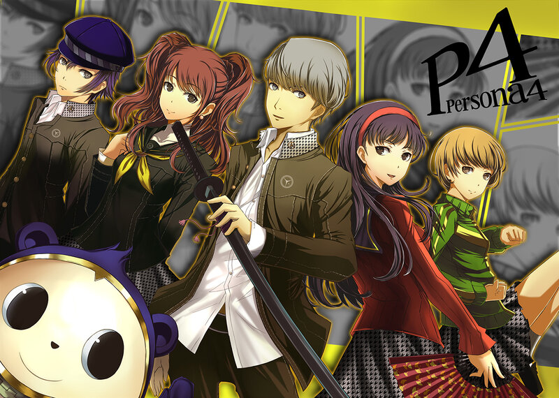Group of Anime Characters — Yellow, Dramatic, Sword