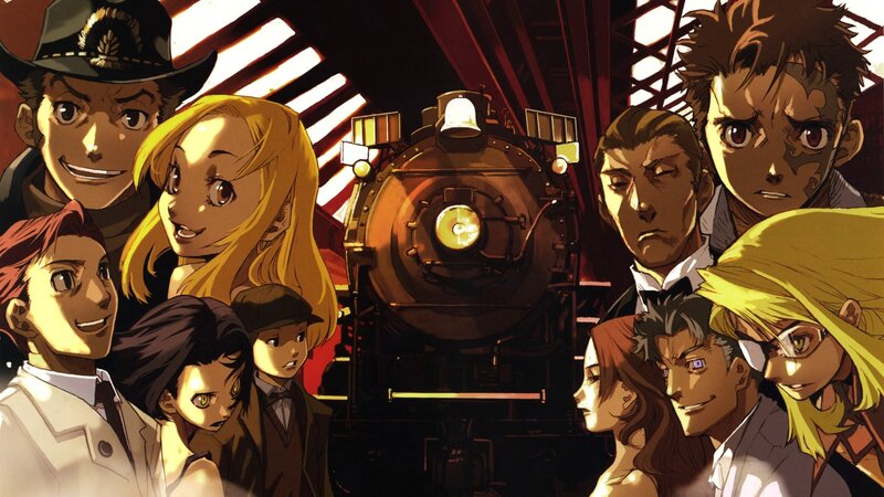 Group of Anime Characters — Yellow, Dramatic, Train Engine