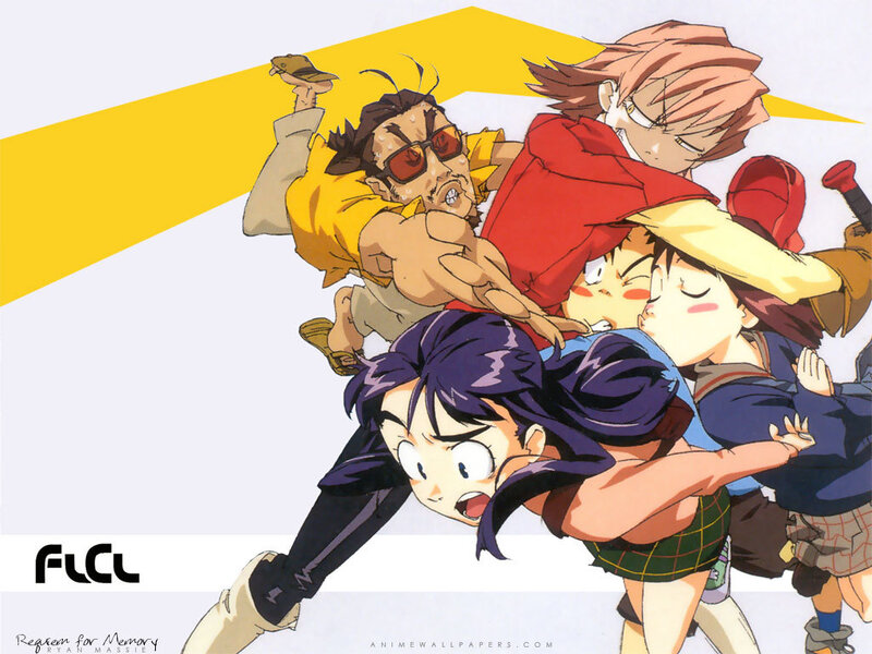 Group of Anime Characters — Yellow, Dynamic, Anime Art
