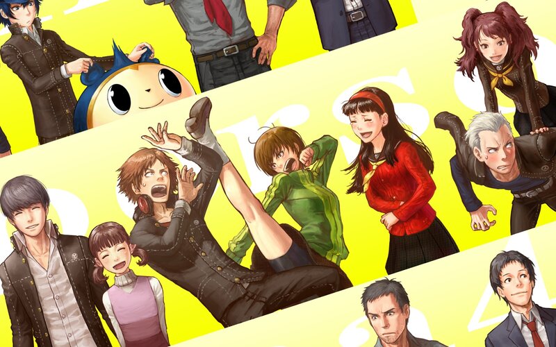 Group of Anime Characters — Yellow, Dynamic, Manga