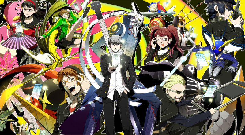 Group of Anime Characters — Yellow, Dynamic