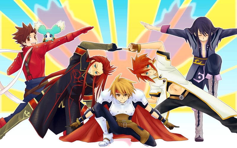 Group of Anime Characters — Yellow, Energetic