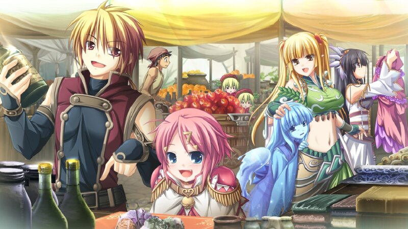 Group of Anime Characters — Yellow, Lively