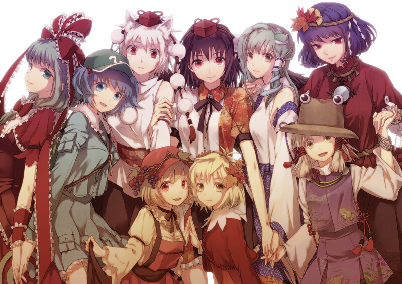 Group of anime girls