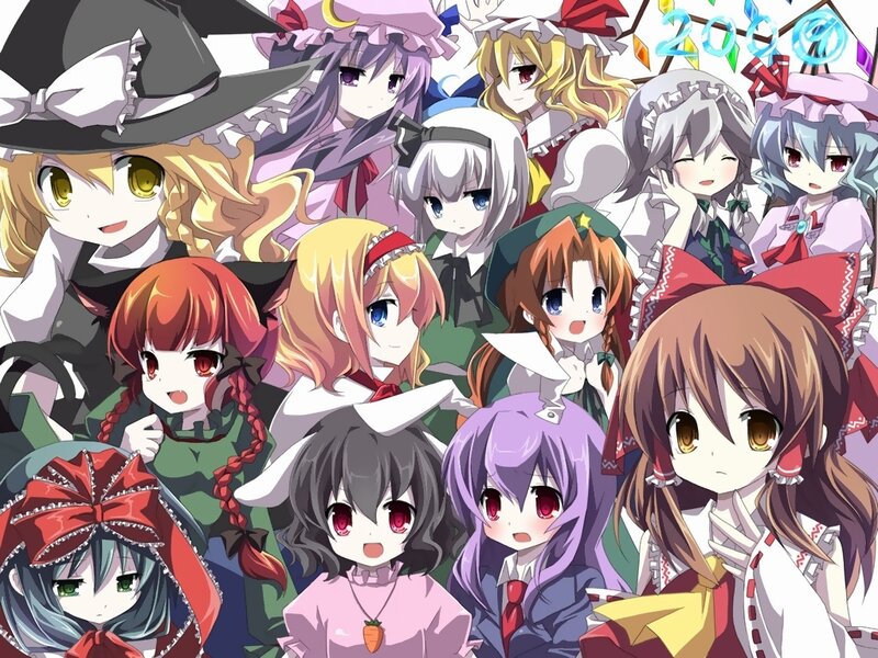Group of anime girls