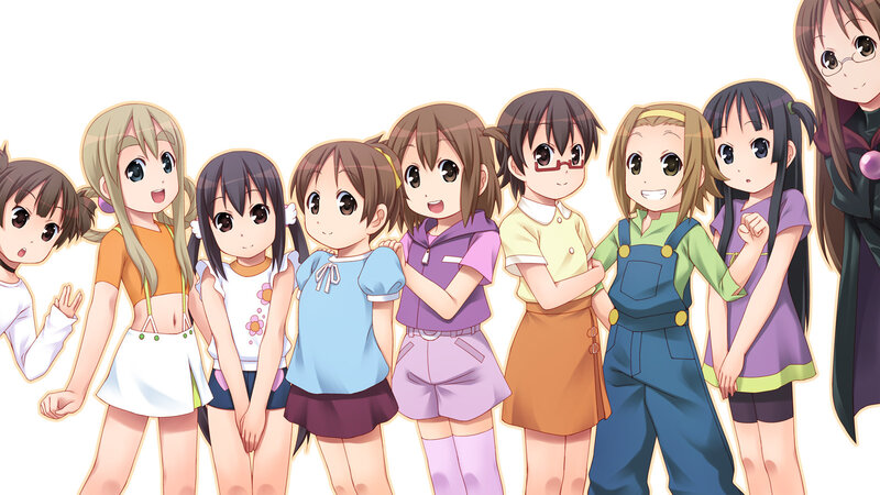 group of anime girls