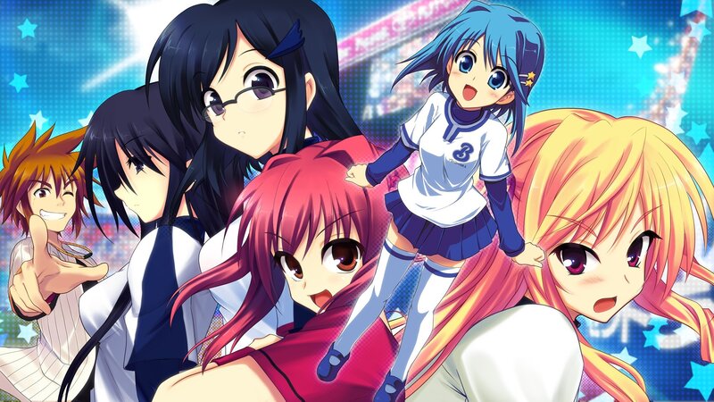 Group of Anime Girls — Blue, Energetic, Anime Characters