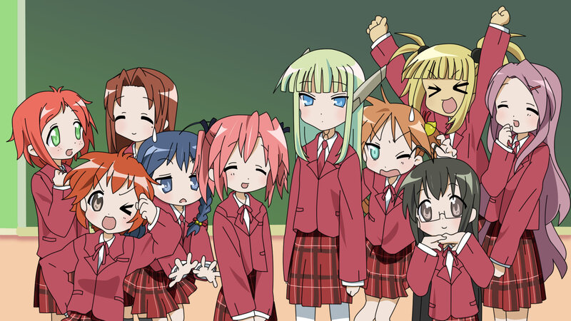 Group of Anime Girls — Red
