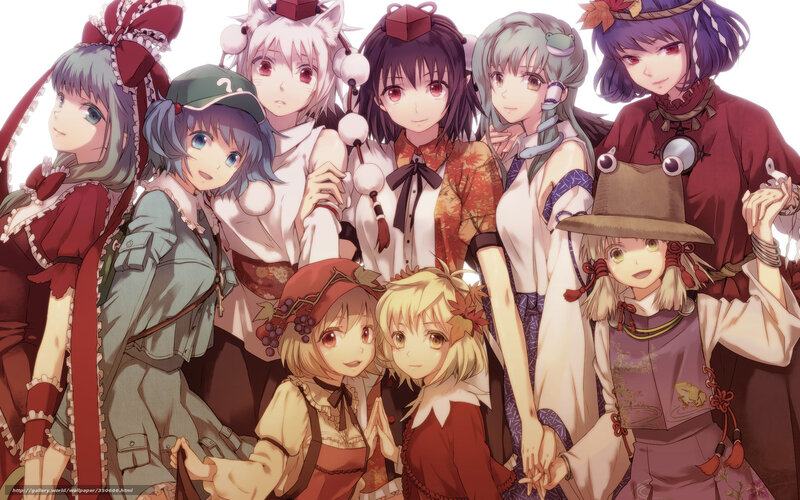 Group of anime girls together