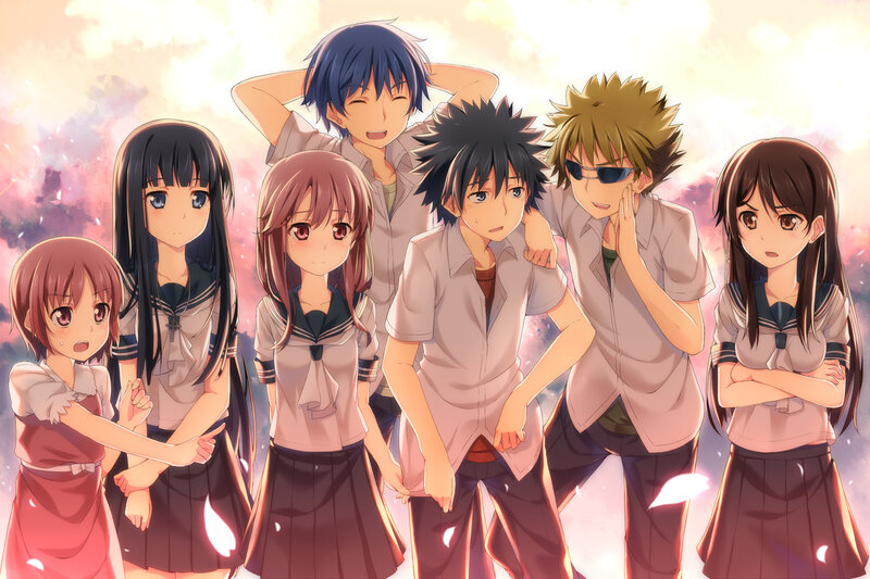 Group of Anime Students — Pink