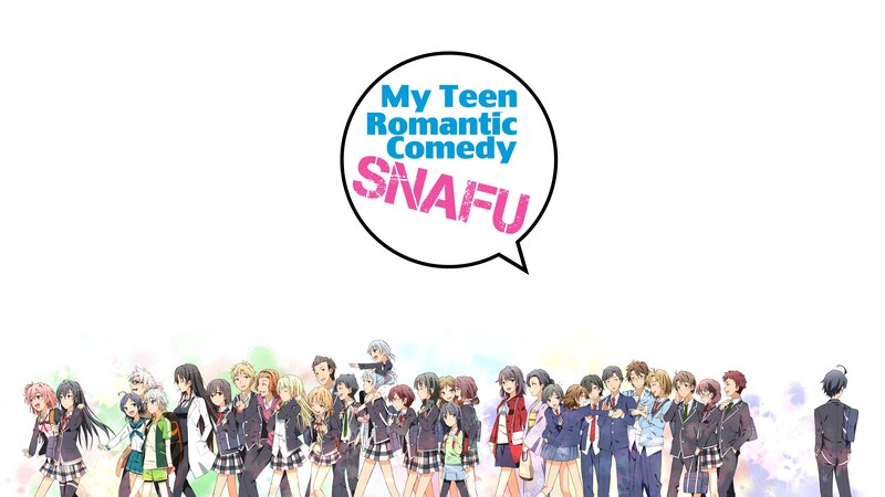 Group of Anime Students — White, Playful