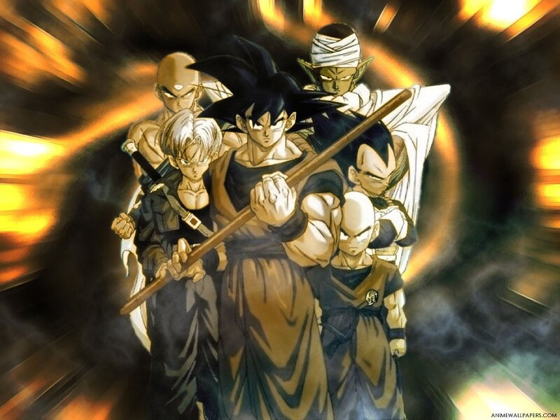 Group of Anime Warriors — Black, Dramatic, Swords
