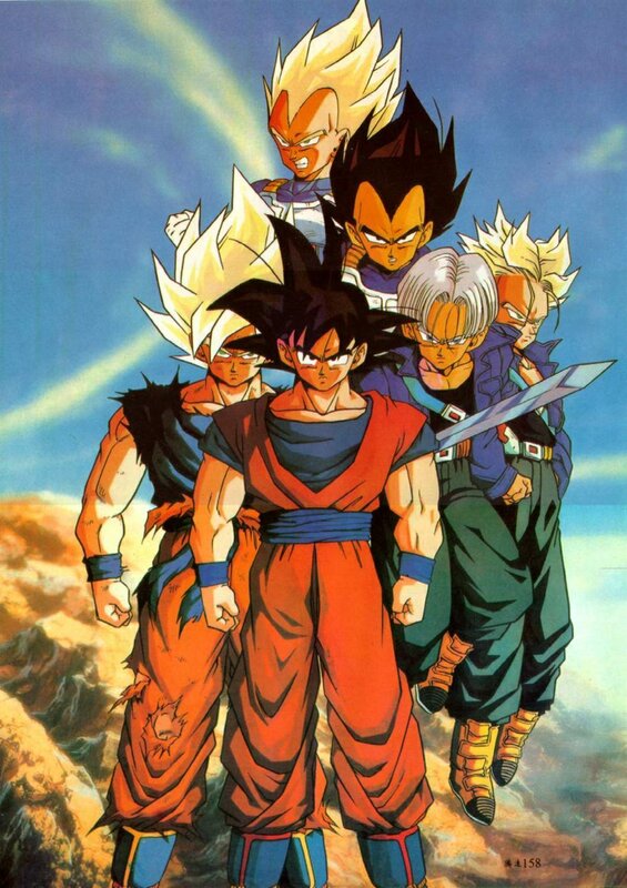 Group of Anime Warriors — Blue