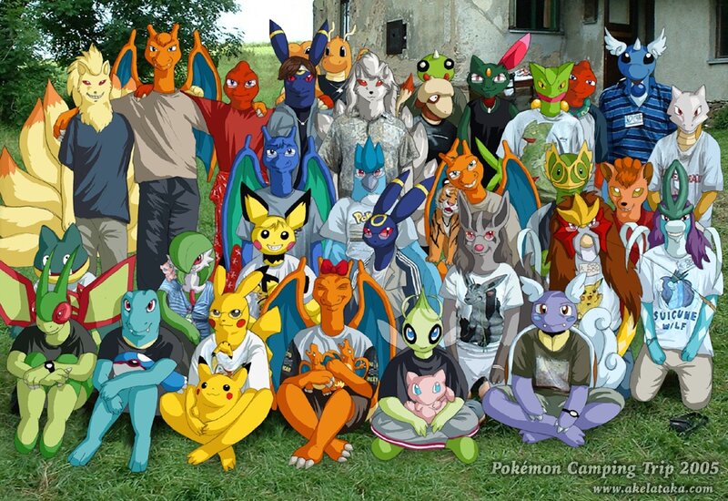 Group of Anthropomorphic Pokémon