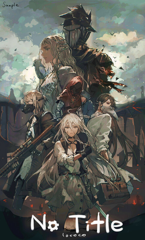 Group of Armored Characters — Gray, Dramatic, Digital Art, Armor
