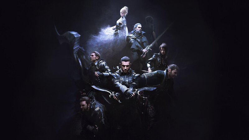 Group of Armored Warriors — Black, Dramatic