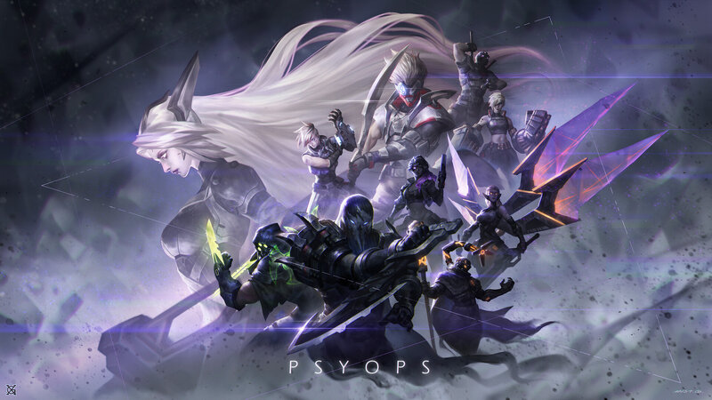 Group of Armored Warriors — Purple, Dramatic