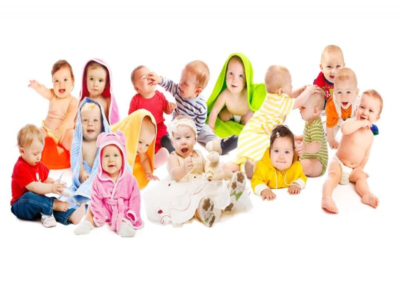 Group of Babies Sitting
