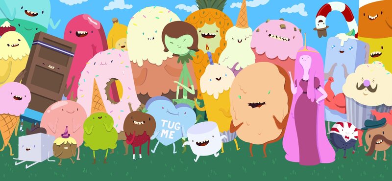 Group of Candy Characters — Green