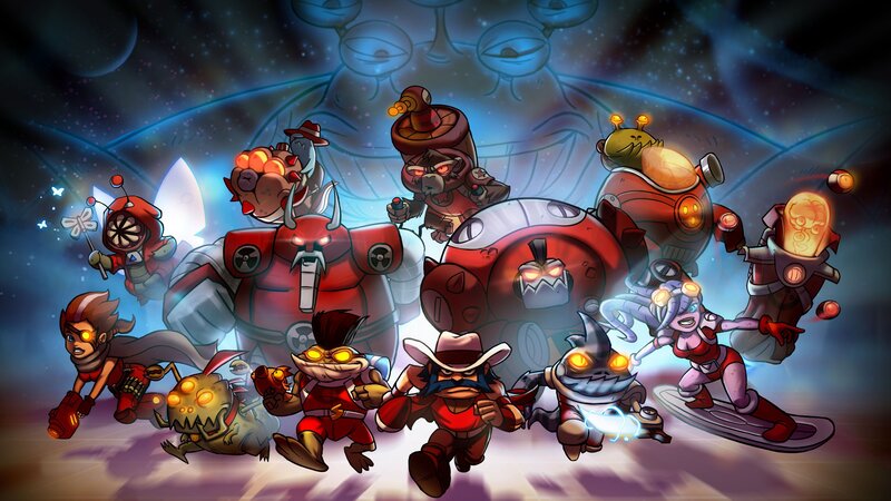 Group of Cartoon Characters — Blue, Dramatic