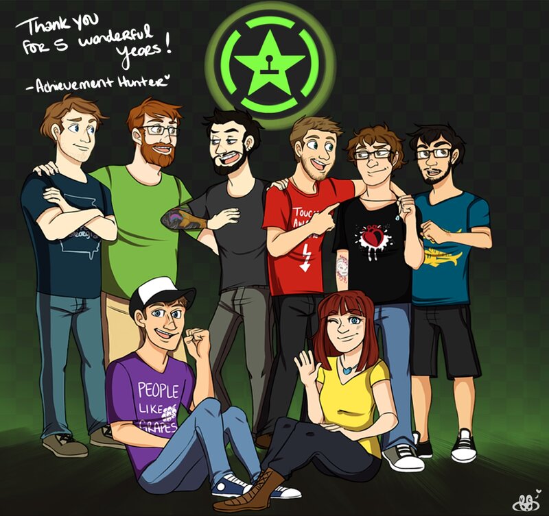 Group of Cartoon Characters — Green, Friendly