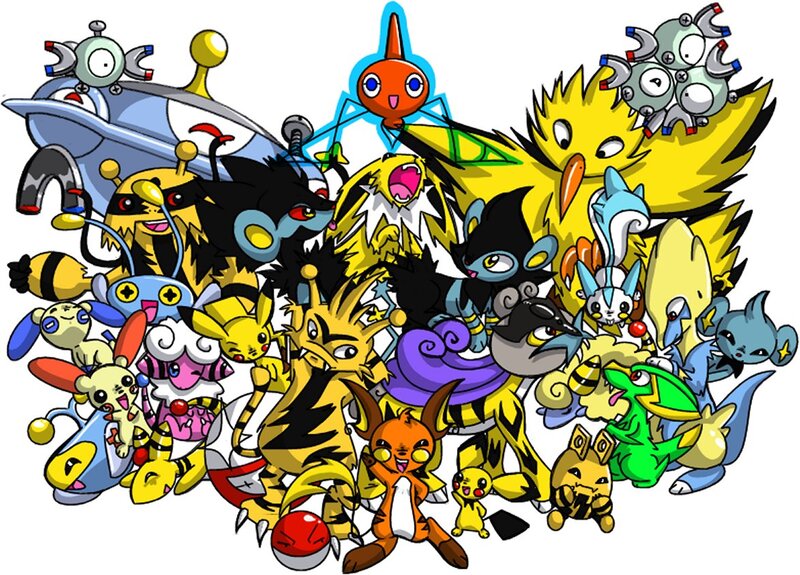 Group of Cartoon Creatures — Yellow, Playful