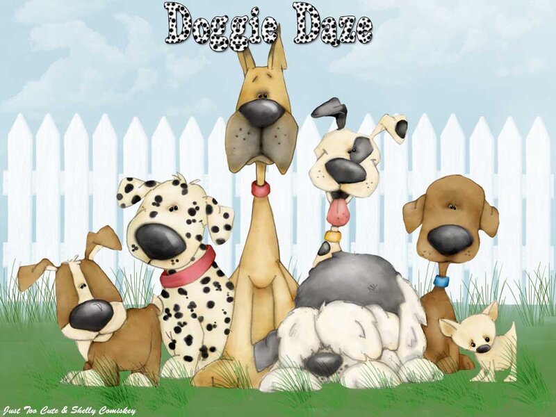 Group of Cartoon Dogs