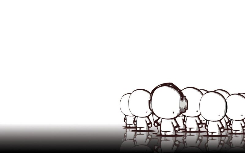 Group of Cartoon Figures — Black