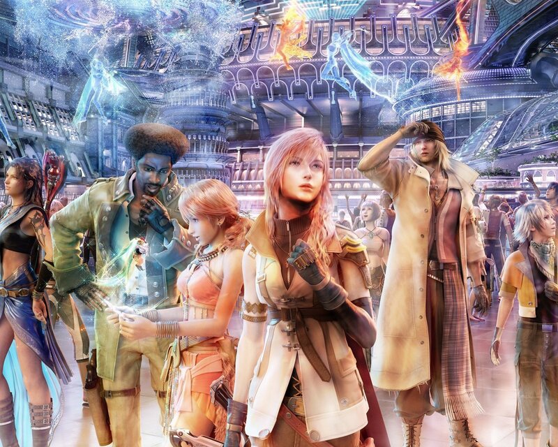 Group of Characters in Futuristic Setting — Blue