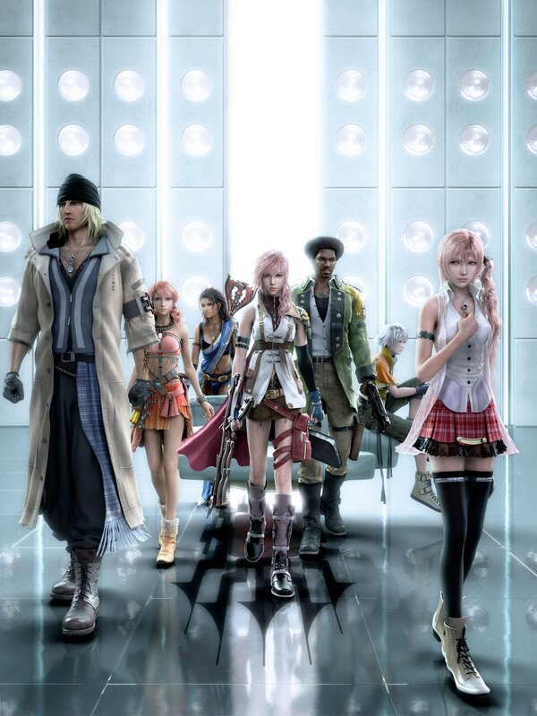 Group of Characters in Futuristic Setting — White