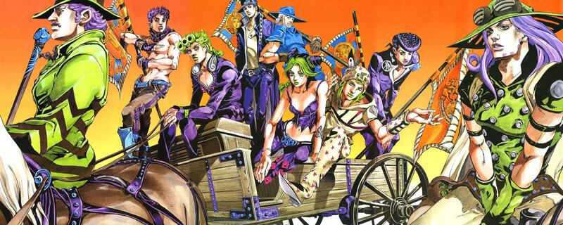 Group of Characters in Wagon