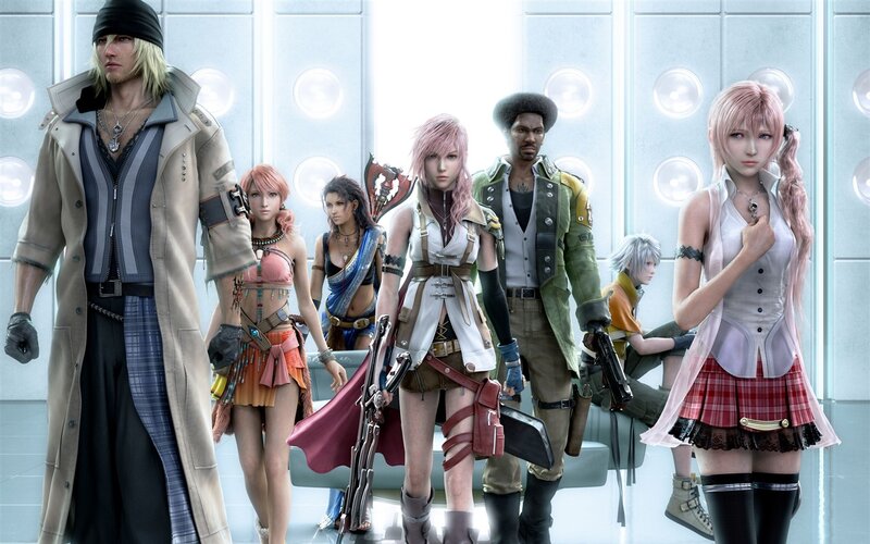 Group of Characters Standing — White