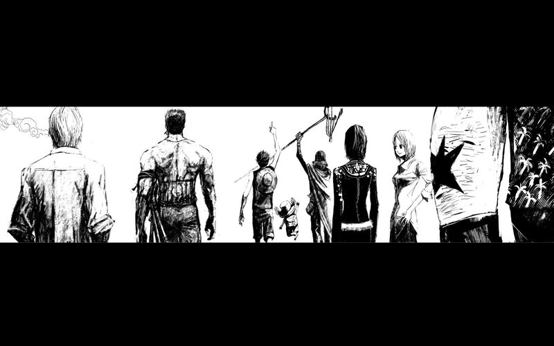 Group of Characters Walking
