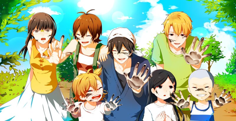 Group of Children with Dirty Hands