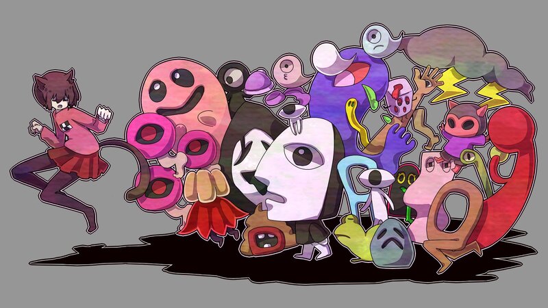 group of colorful characters