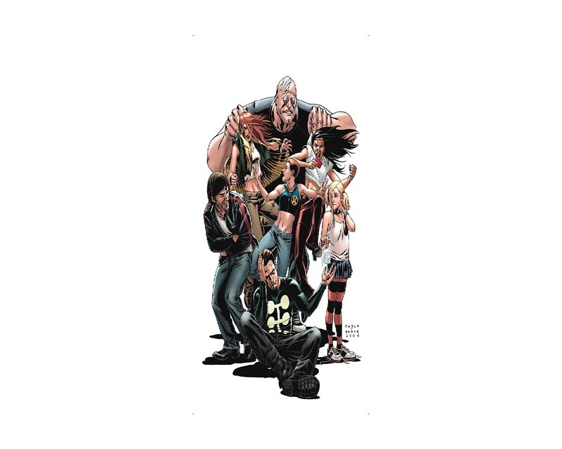 Group of Comic Book Characters — Black, Dramatic, Superheroes