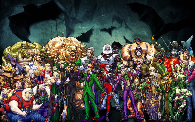 Group of Comic Book Villains — Black
