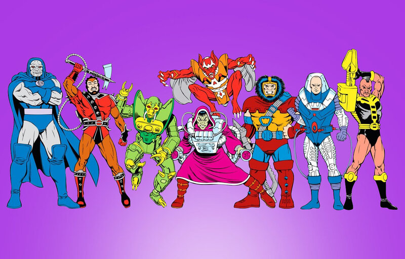 Group of Comic Book Villains — Purple, Dramatic