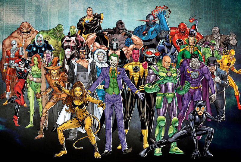 Group of Comic Book Villains — Purple
