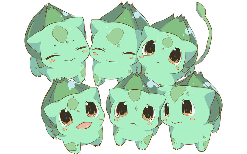 Group of cute Bulbasaur
