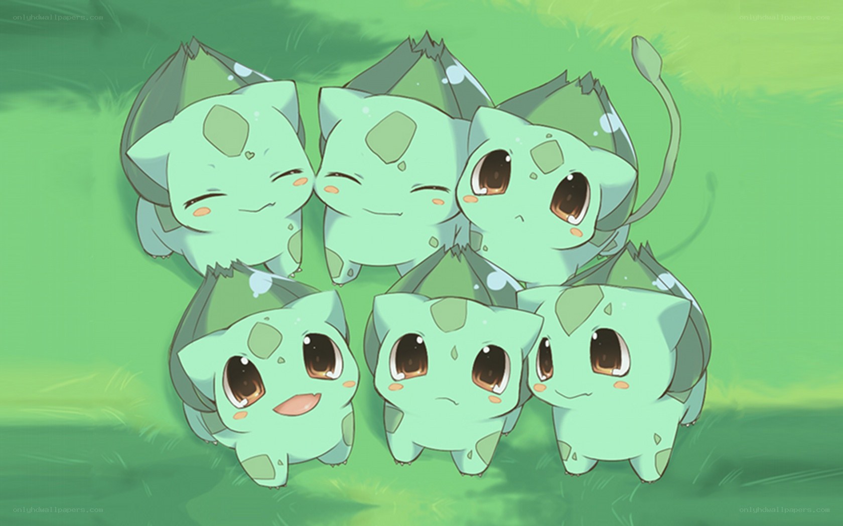Group of cute Bulbasaur